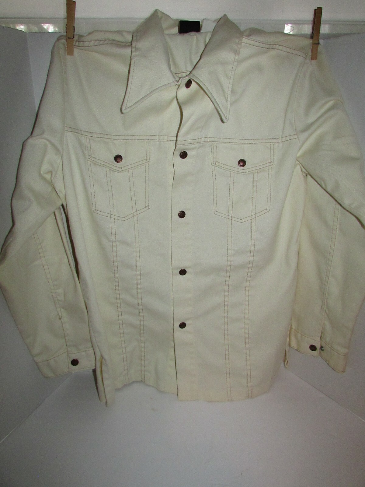 GREAT VINTAGE CREAM COLORED DENIM 