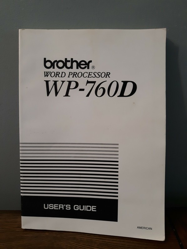 Brother typewriter photos of Brother WP760D by year then serial number