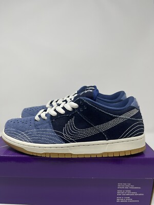 Nike SB Dunk Low Pro PRM Denim Sashiko US Mens SIZE 9 CV0316-400 DS