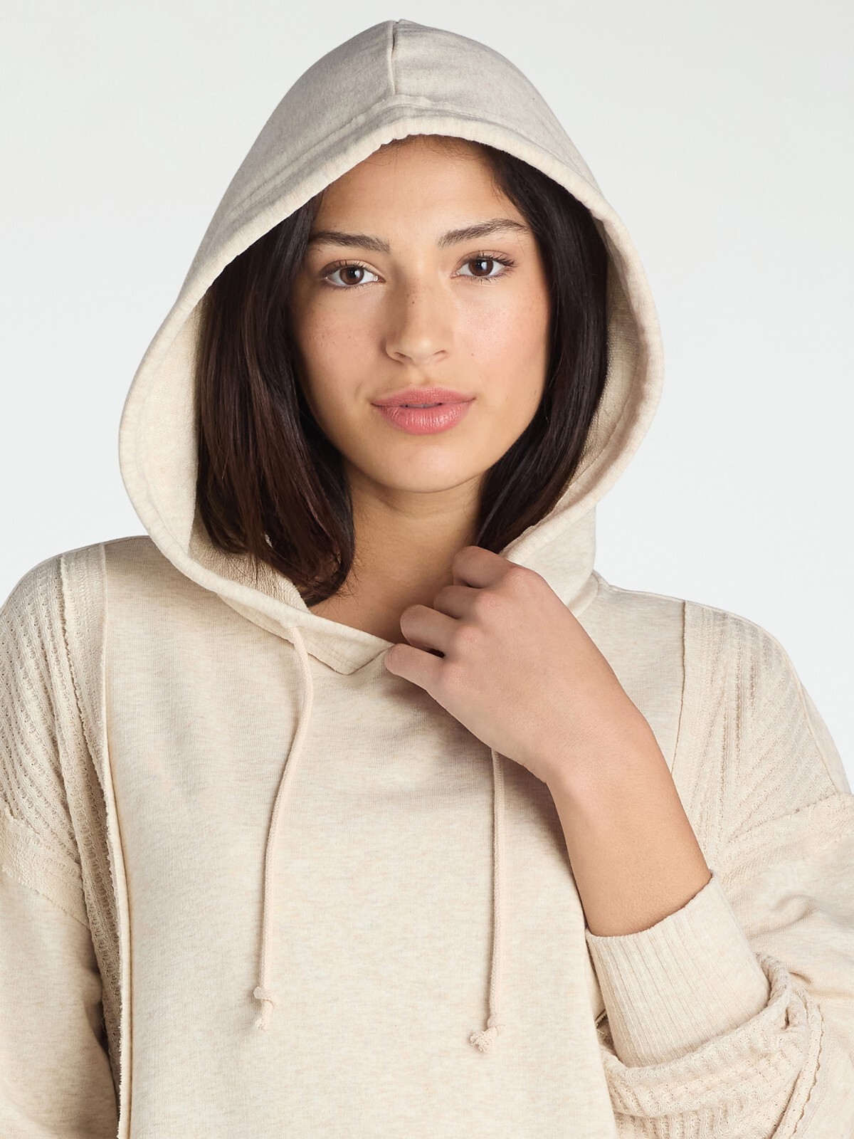 Ameri◆RECOVER WAFFLE PANTS、HOODIE set Time & Tru Women's Waffle Lounge Hoodie and Sweatpants Set