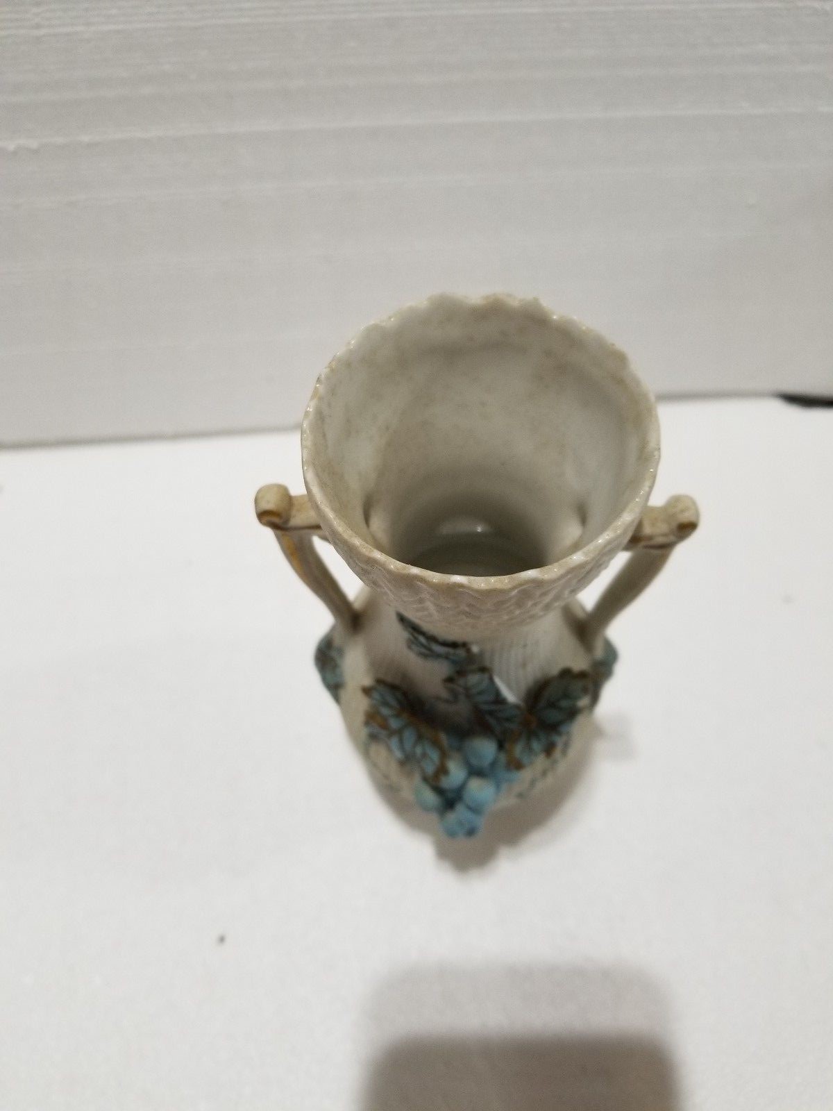 Lefton China Vase - Hand Painted with grapes #2181