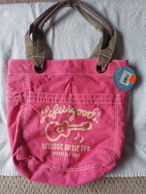 Life Is Good Canvas Tote Bag New With Tags Acoustic Music Fest Spread The Love 