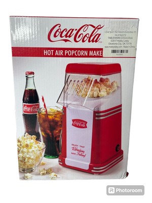 Coca Cola Nostalgia Hot Air Popcorn Maker Countertop Machine -  New - Sealed