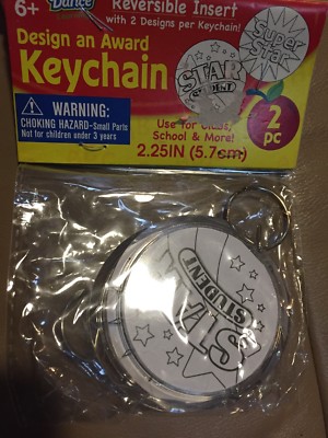 Design An Award Keychain Two Pack With Reversible Insert