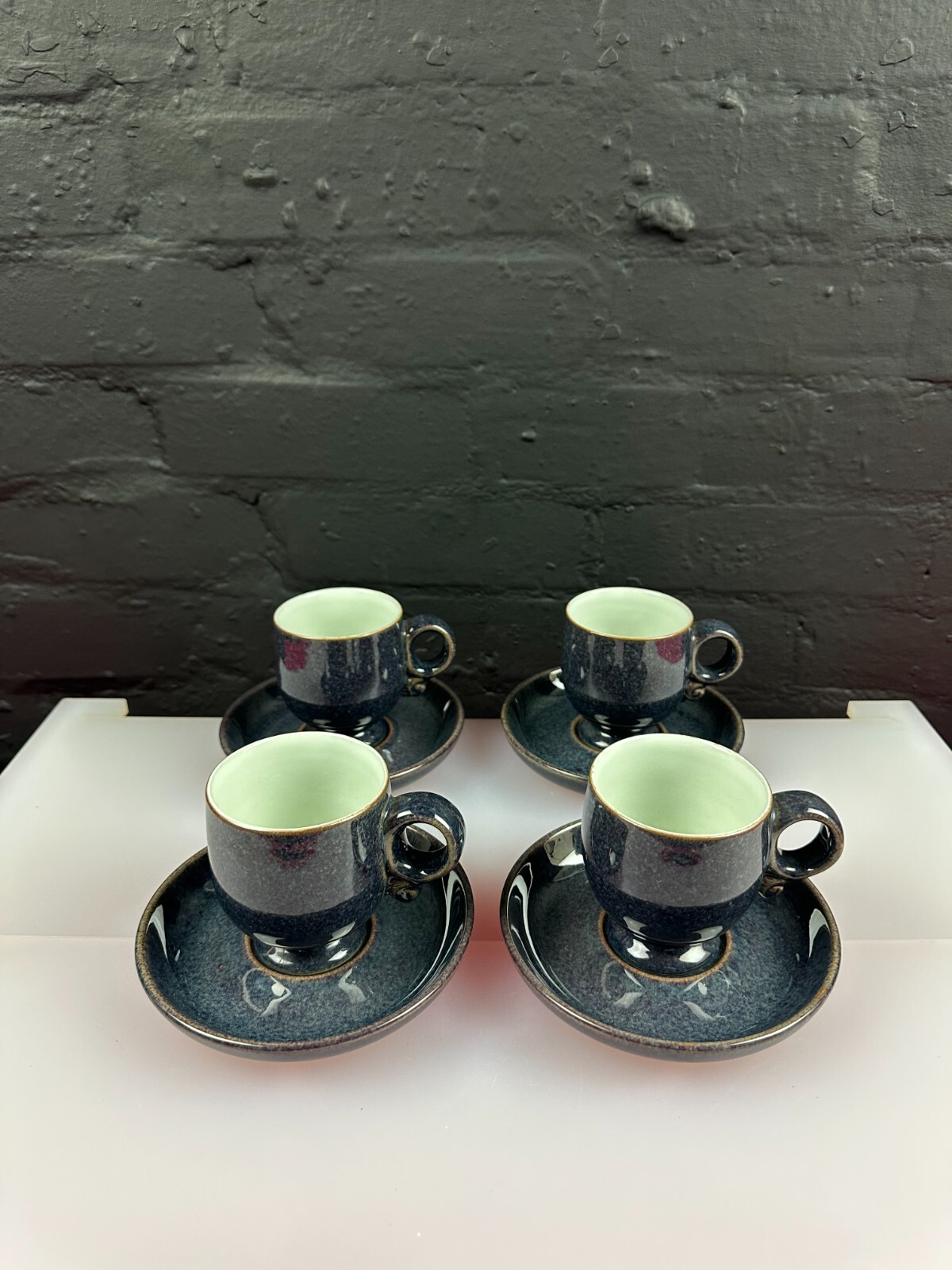 4 x Denby Falstaff Cups and Saucers 2 Sets Available