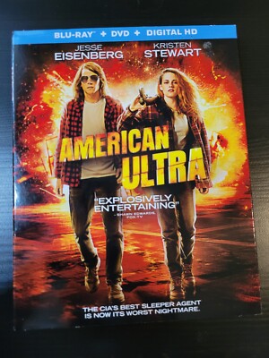 American Ultra (Blu-ray/DVD, 2015) w/ Slipcover