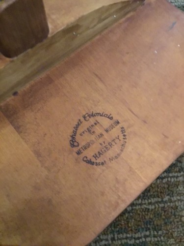 Octagon Shaped HAGERTY CAHASSET Colonial Candlestand  Metropolitian Museum