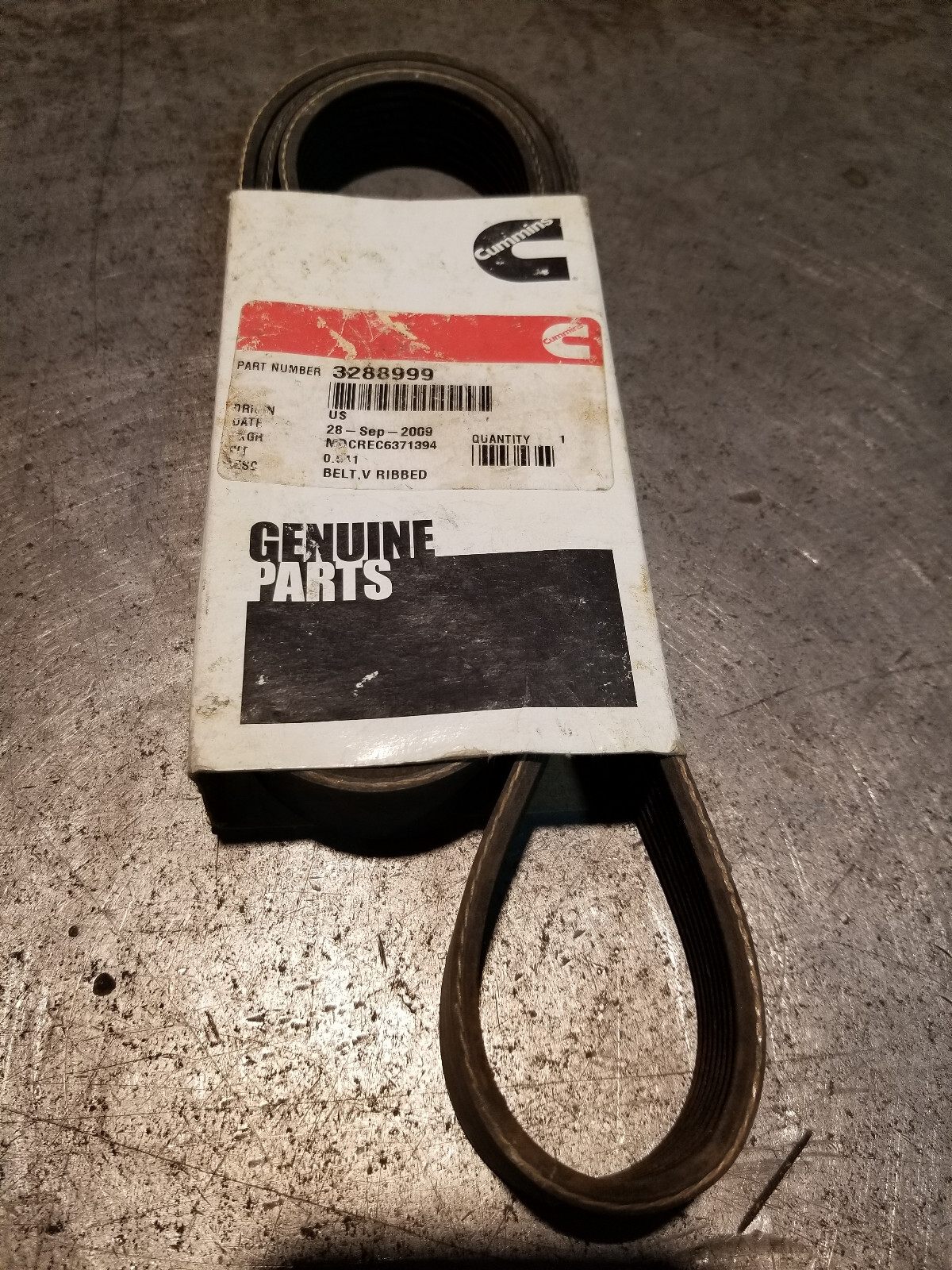 CUMMINS BELT 3288999 - Picture 1 of 1