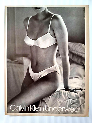 CALVIN KLEIN - Vintage Underwear Bra Panties Fashion Print AD