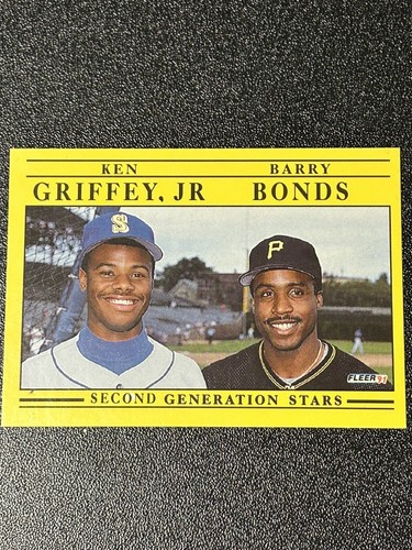 1991 Fleer - #710 Barry Bonds and Ken Griffey Jr. RARE PRINT
