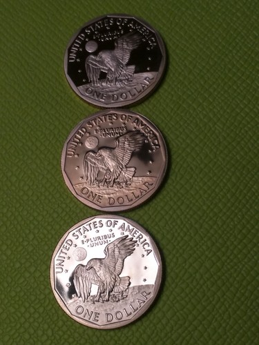 1979,80,81 SUSAN B. ANTHONY CAMEO PROOF San Fran Mint BEAUTIFUL SERIES OF COINS.