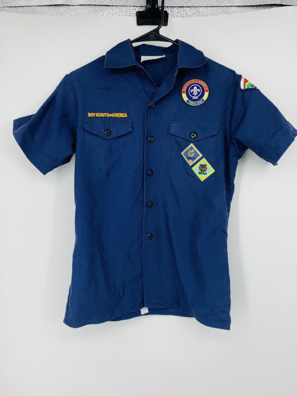 Cub Scouts BSA Blue Uniform Short Sleeve Shirt Youth Large Pack 303