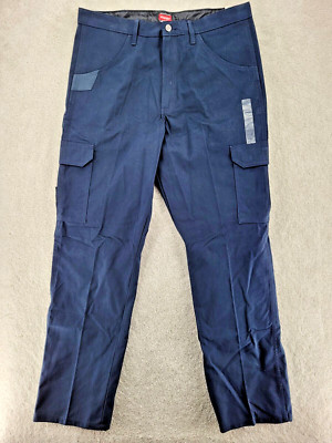 Wrangler Workwear Cargo Pant Relaxed Fit Size 44x32 with 7 Pockets dark Blue NWT