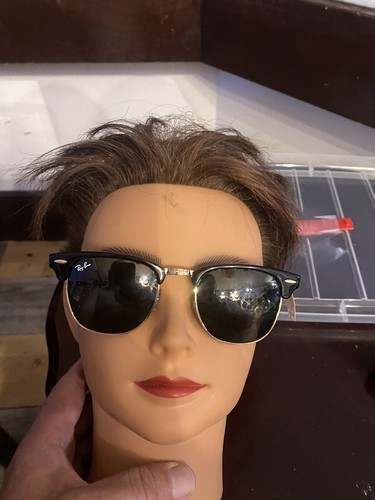 Ray-Ban Clubmaster Black Frame/Green Lens Sunglasses - RB3016 W0365 51-21 Ray-Ban Clubmaster Black Frame/Green Lens Sunglasses - RB3016 W0365 51-21