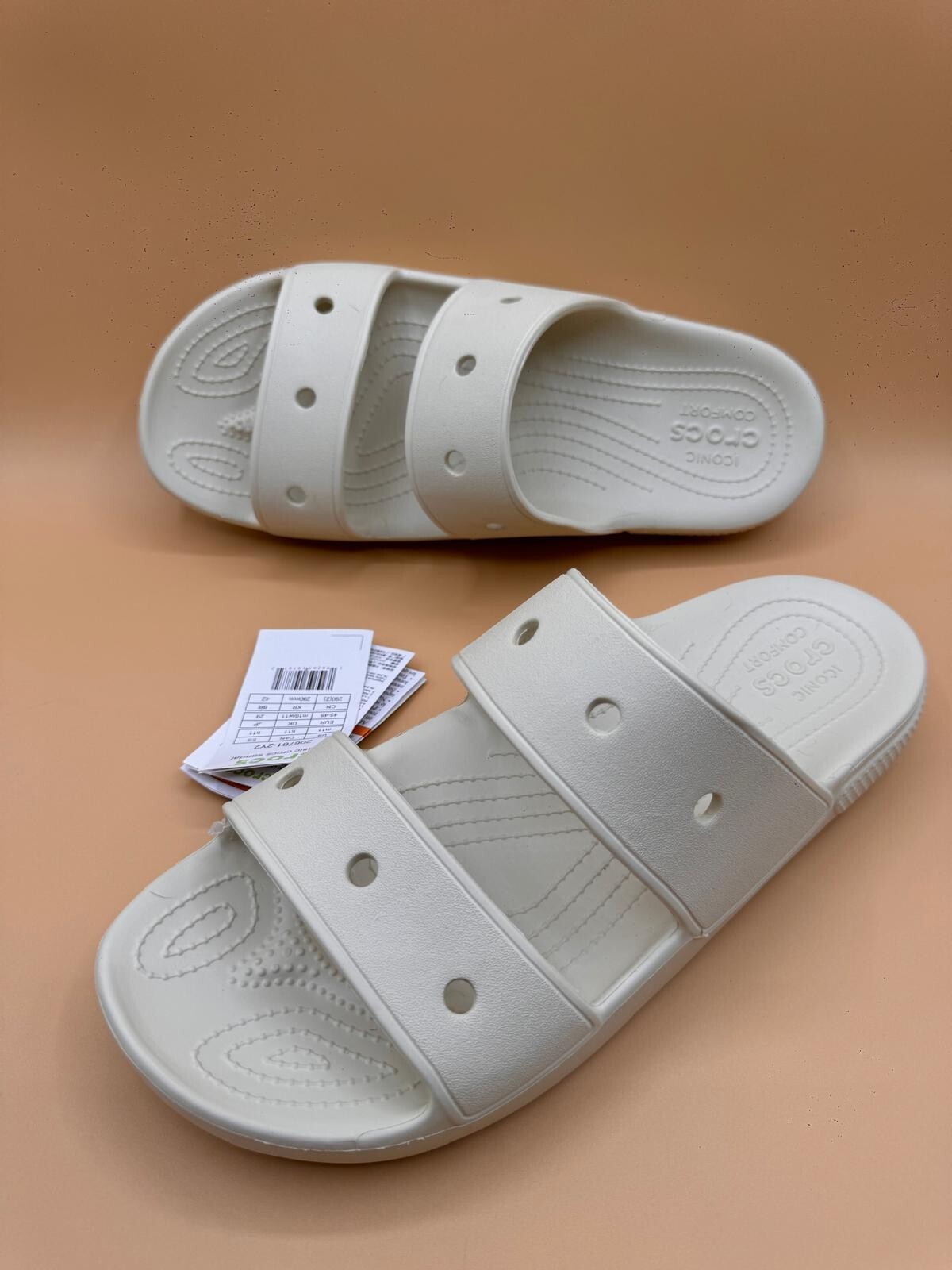 Crocs Unisex Classic Sandal BONE US Men's 11 Women's 13