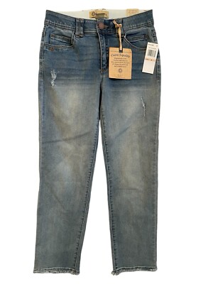 Democracy Ab Technology High Rise Slim Straight Raw Hem Jeans Size 2