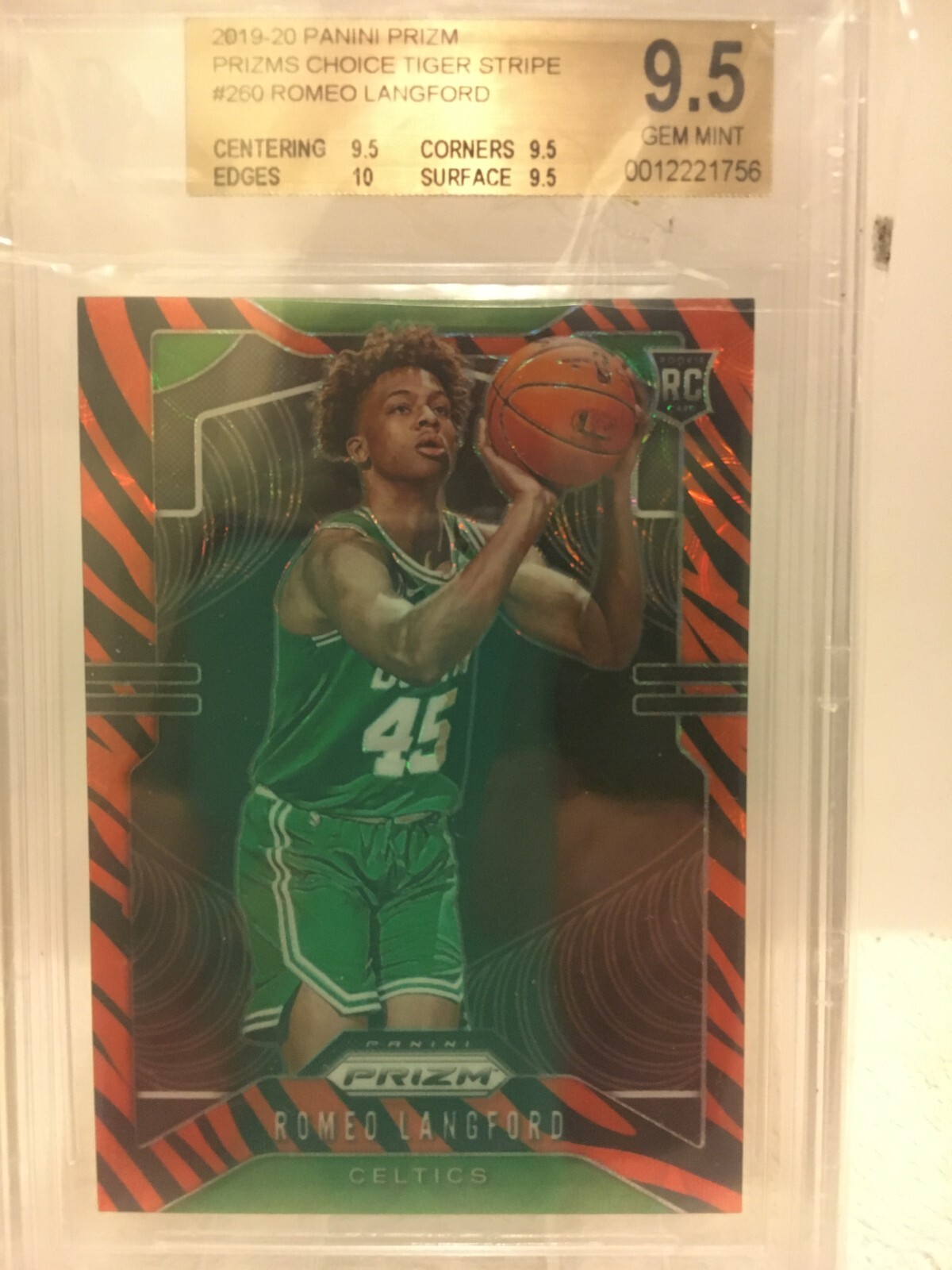 その他 Prizm Romeo Langford RC Tiger Stripe PSA9 2019-20 PRIZM Romeo Langford 260 Tiger Stripe Refractor