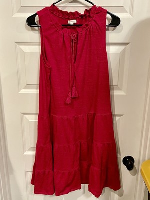 LARGE Max Studio Fuchsia Pink Summer Beach Pool Cover Up Sun Dress