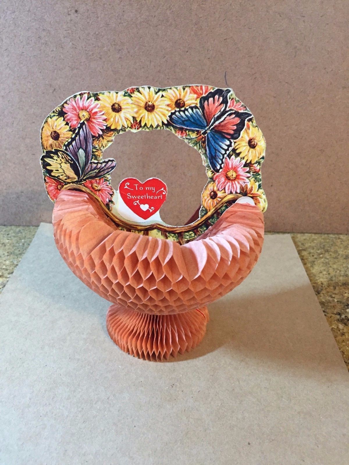 Beautiful Almost Perfect Condition Germany Stand Up Valentines Day  Honeycomb