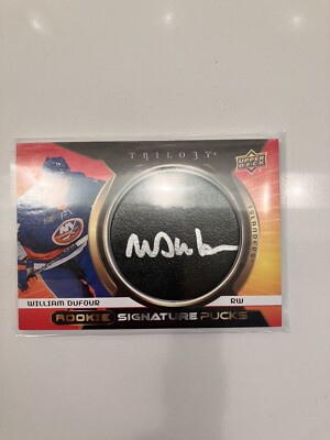 23-24 Trilogy William Defour Signature Pucks Rookie Auto 