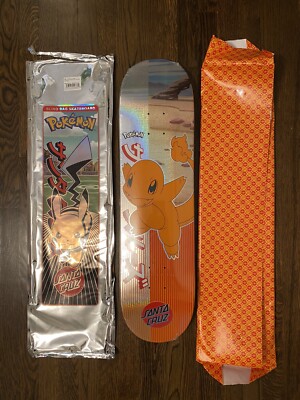 SantaCruz× pokemon ゴールドカラーの限定スケートボード