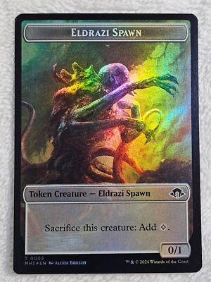 MTG Eldrazi Spawn Rat FOIL Double-Sided Token Modern Horizons 3 NM