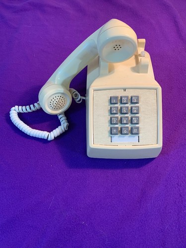 ITT Telephone Desk Phone 2500 15 MBA-20 Vintage Ash Beige Tested And Working