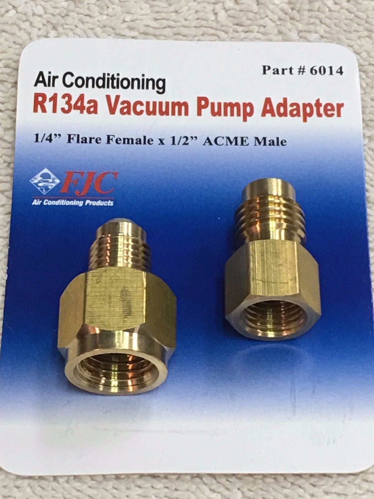 R134 To R12 & R12 To R134a Brass Heavy Duty Tank Vacuum Pump Adapter