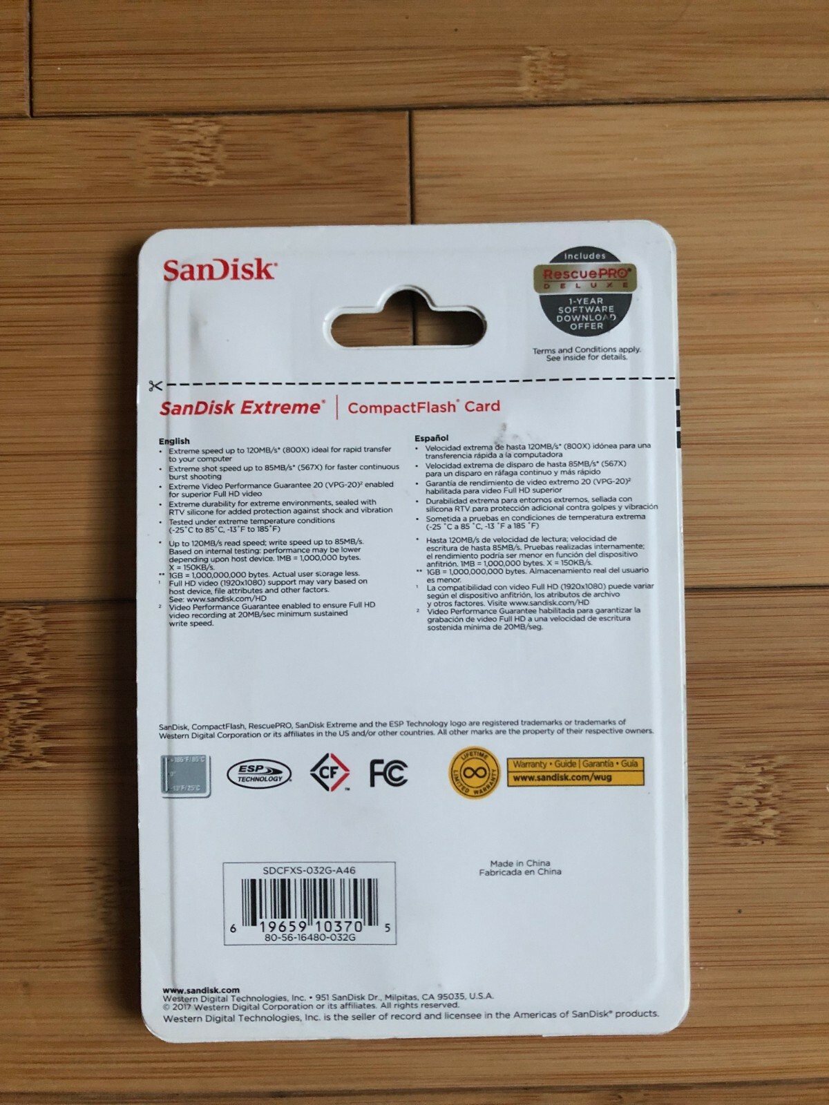 SanDisk 32GB Extreme CompactFlash Memory Card (120MB/s)