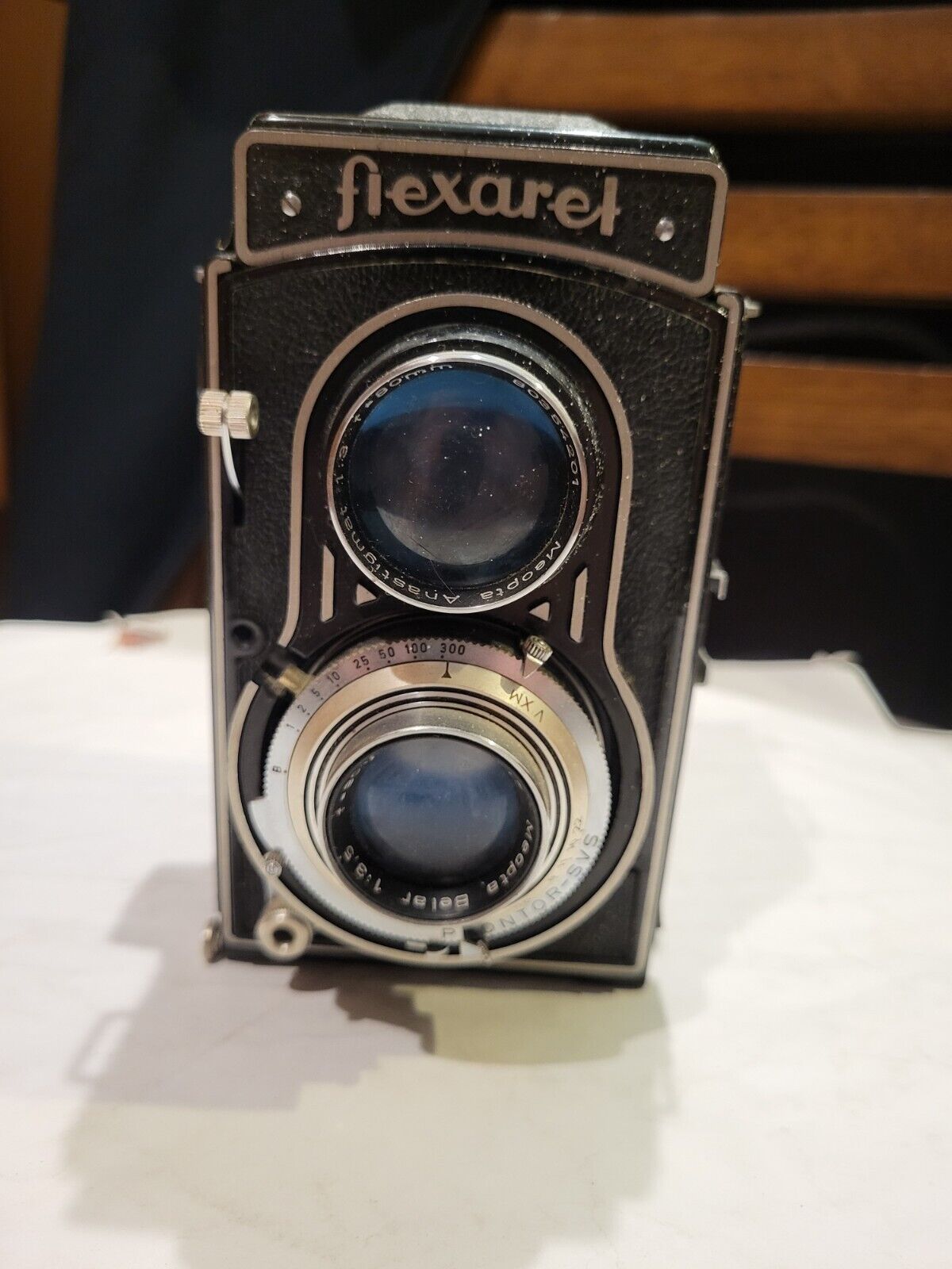 Vintage Meopta Flexaret Twin Lens Reflex Camera. Made in Vintage Meopta Flexaret Twin Lens Reflex Camera. Made in