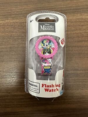 Disney Minnie Mouse Pink Flashing Watch For Kids Brand New