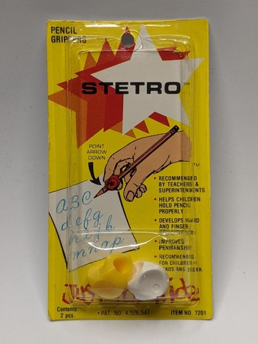 Vintage Stetro Pencil Grips For Kids Handwriting Writing Aid Grippers 