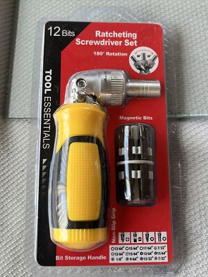 Tool Essentials 12Bits Ratcheting Screwdriver Set