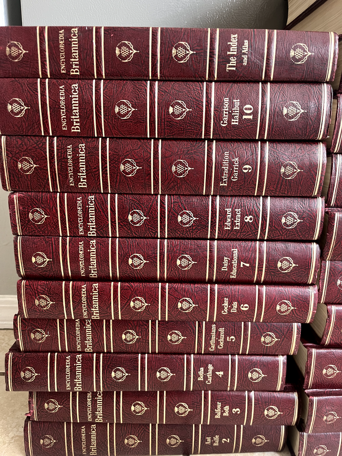 Encyclopedia Britannica INCOMPLETE 21 book Set (missing 3