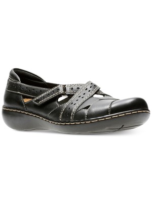 

CLARKS COLLECTION Женские черные кожаные балетки на танкетке Mary Jane Ashland Spin, Черный, 26065649