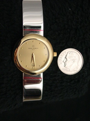 Pre-owned Michel Herbelin Ladies Watch French  Bangle Watch Gold Eta Swiss 7 Jewel
