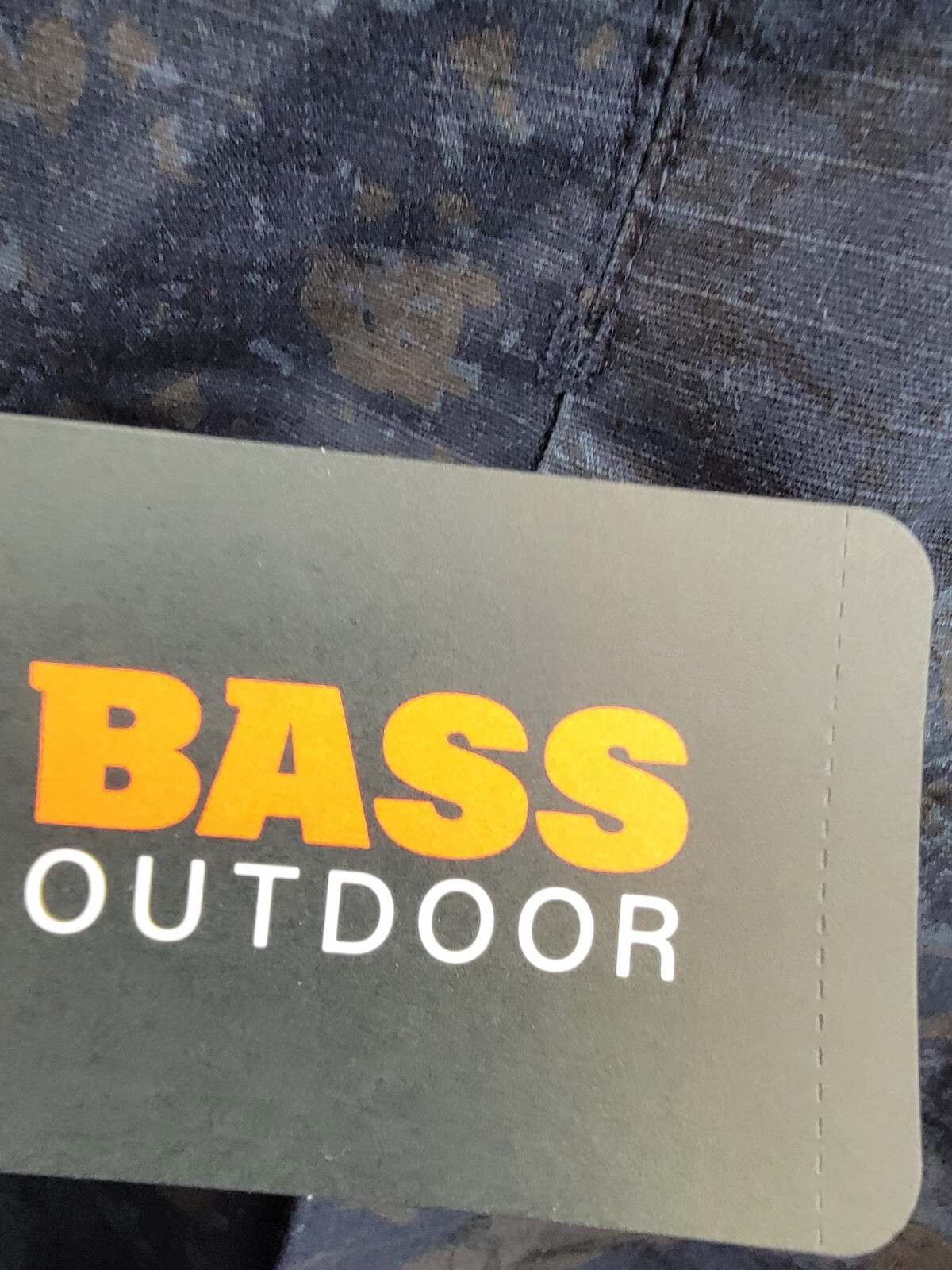 Bass Outdoor Ripstop Utility Shacket Men's S Navy Blazer Rock Camo Snap Closure - Picture 18 of 19