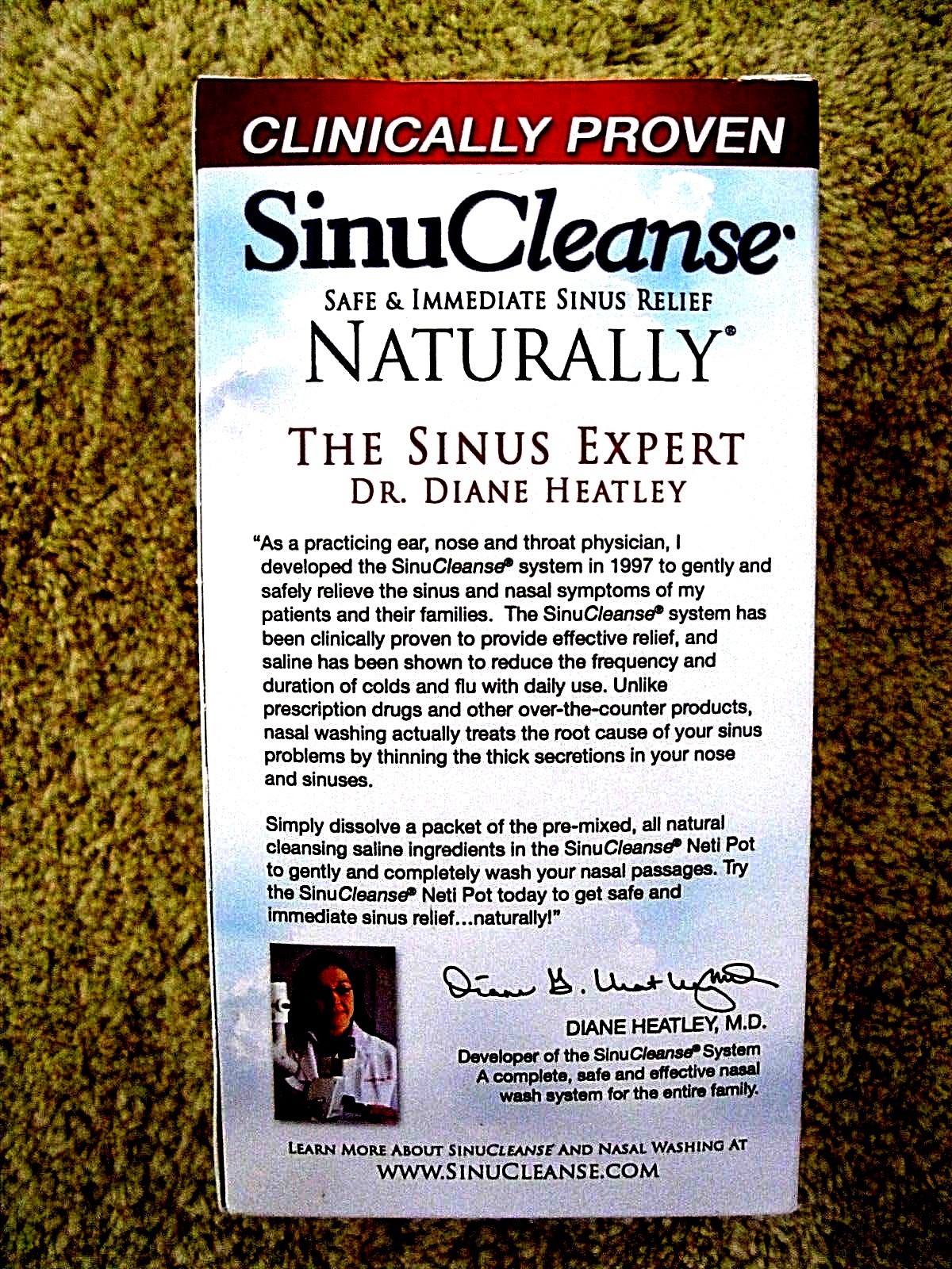 SinuCleanser - Neti - Pot - Safe - Immediate - Sinus - relief - Naturally - New