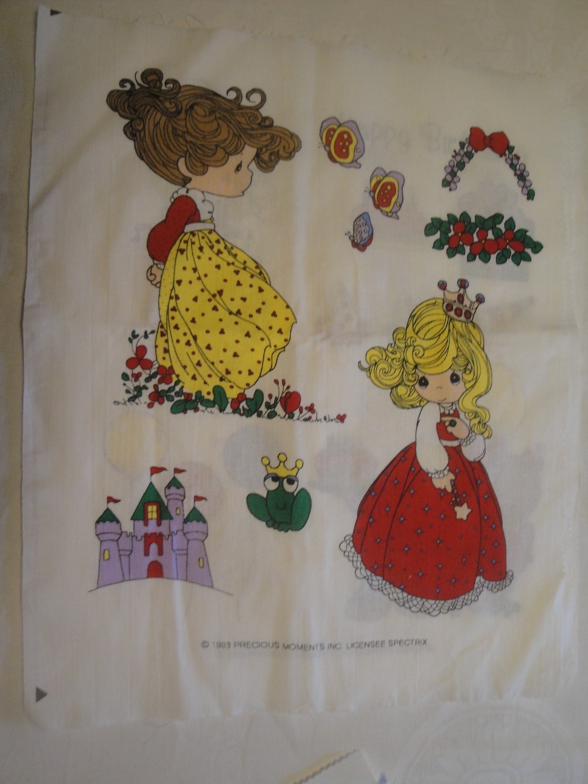 Precious Moments Fabric Panels Applique Lot of 6 Various Themes