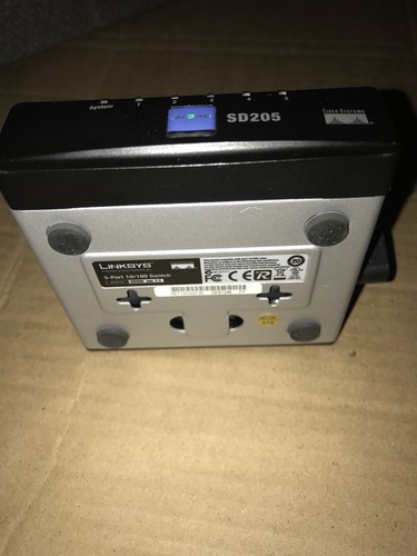 Linksys Sd205 5 Port 10/100basetx Fast Ethernet Switch Version 1.1