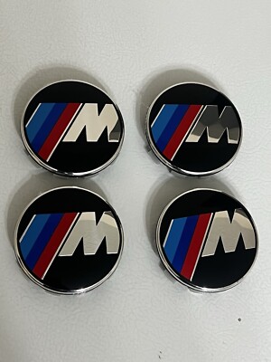 BMW M Sport 68mm Wheel Center Caps 4  Set M Competition