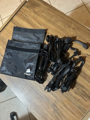 Corsair Computer Supply Cable Set BUNDLE LOT 12 Sata Data 4 5 6 7 8 Pin