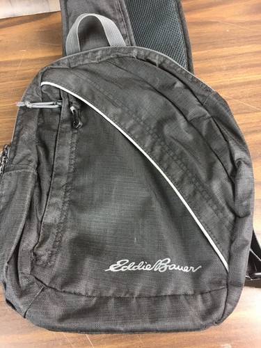 Eddie Bauer Black Midsize Shoulder Bag Day Pack Carry On Travel Commute Book