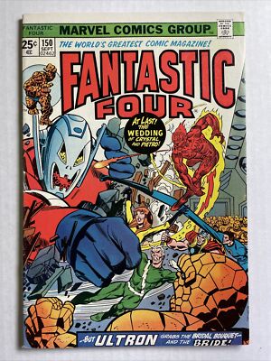 Fantastic Four 150 F+ 1974 Marvel Comics Ultron Has Mark Jewelers Insert