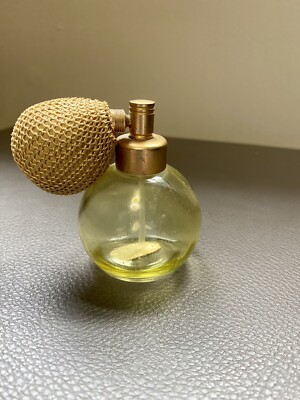 Vintage DeVilbiss Perfume Bottle Atomizer ~ Amber Or Gold
