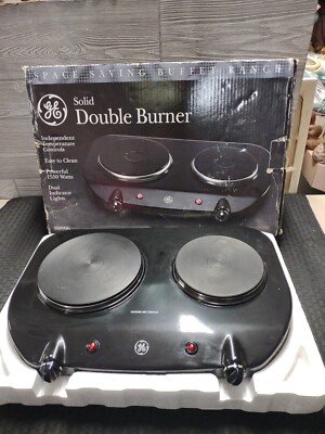 GE Solid Double Burner Space Saving Buffet Range
