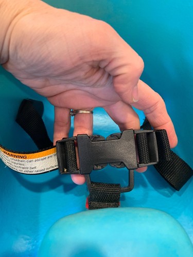 Bumbo Baby Seat Chair Turquoise w/ Safety Straps