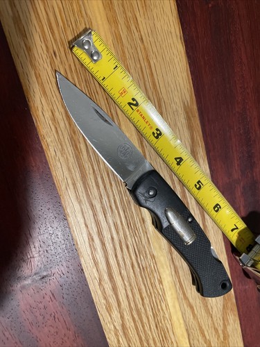 Vintage Seki Japan Made Beretta Folding Bullet Knife Lockback