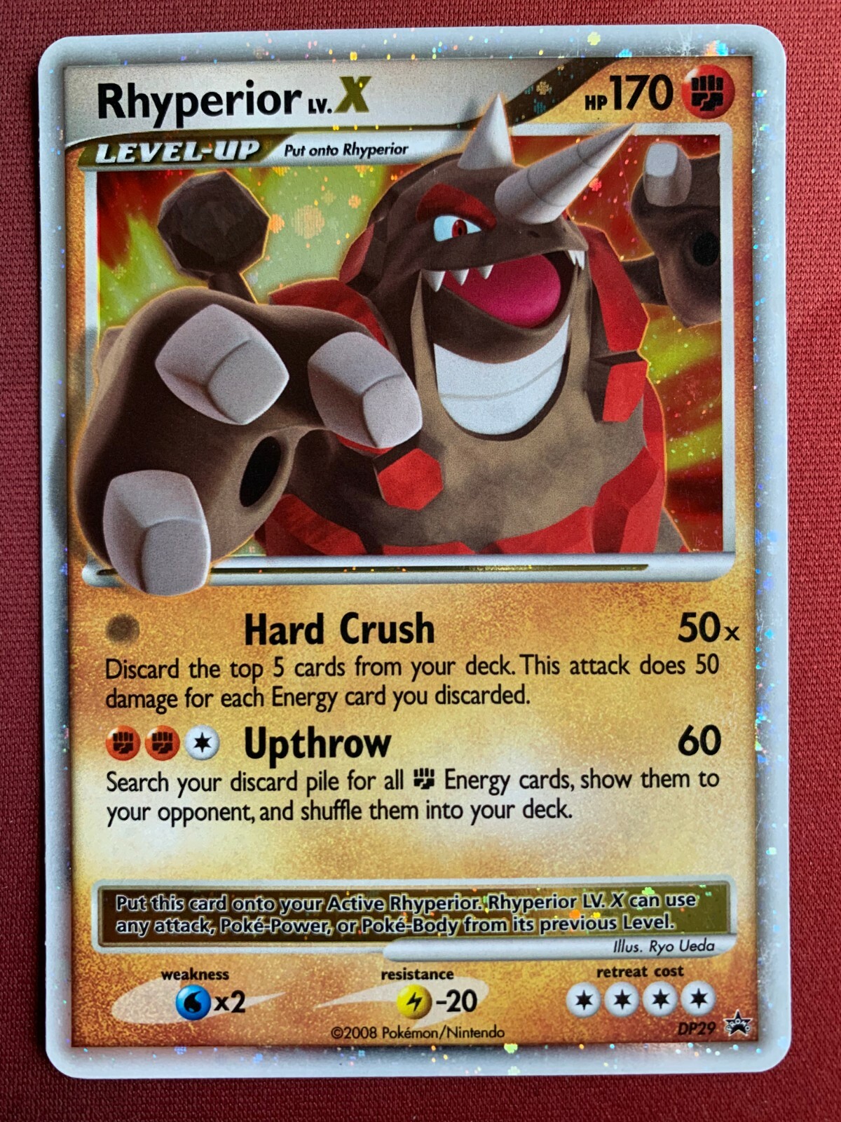 RHYPERIOR Lv.X DP29 Black Star Promo RARE HOLO Pokemon Card RHYPERIOR Lv.X DP29 Black Star Promo RARE HOLO Pokemon Card