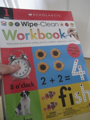 NEW BOOK Scholastic Early Learner Wipe-Clean Workbook Grade 1 WRITING READING A